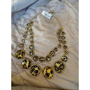 Kate Spade New York Show Your Spots Leopard Multi Strand Bib Necklace